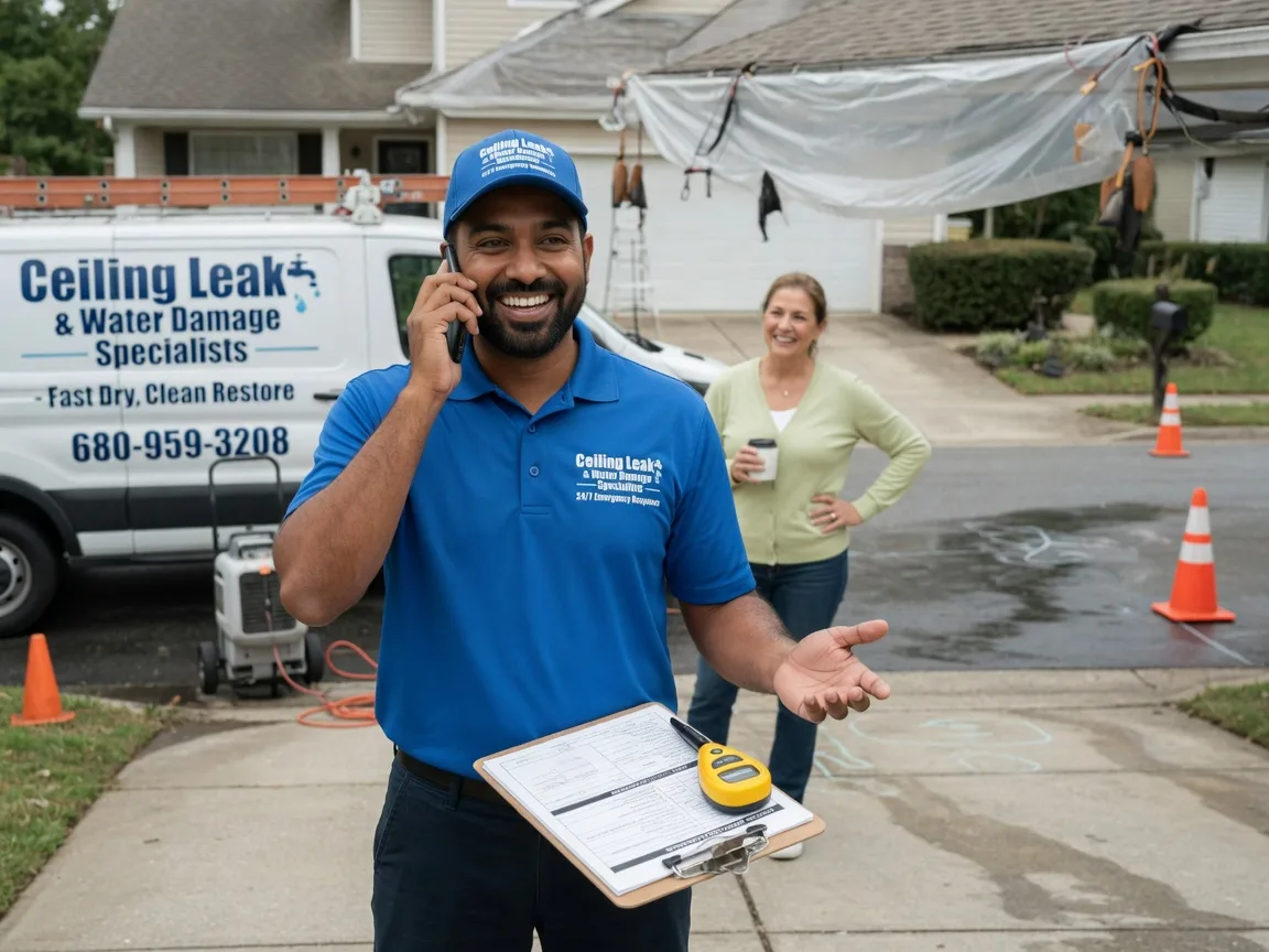 Ceiling Leak Cleanup Yorkville, OH FAQs